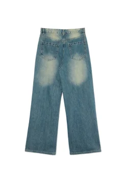 Cropp Jeansy*Jeansy wide leg PETITE niebieski