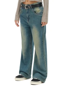 Cropp Jeansy*Jeansy wide leg PETITE niebieski