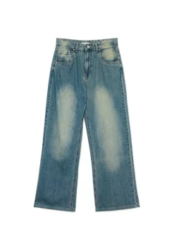 Cropp Jeansy*Jeansy wide leg PETITE niebieski