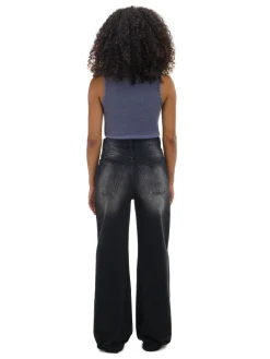 Cropp Jeansy*Jeansy wide leg typu barrel czarny