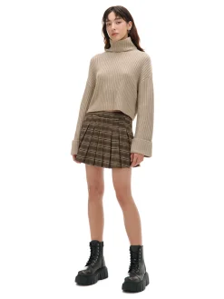 Cropp Swetry*Jesienny sweter oversize z golfem beżowy