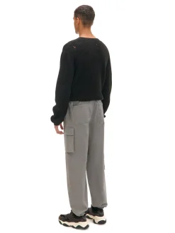 Cropp Spodnie*Joggery loose z kieszeniami cargo szary