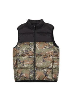 Cropp Kurtki, Płaszcze*Kamizelka z militarnym wzorem zielony