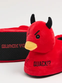 Cropp Cozy|Cozy*Kapcie diabelne kaczki czerwony