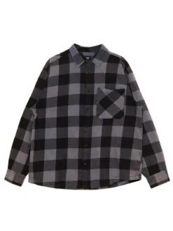 Cropp Koszule*Koszula w kratę z kieszonką surowygranatowy