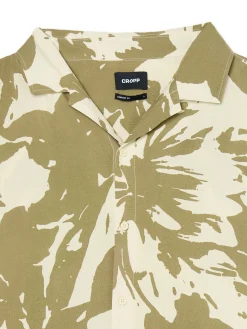 Cropp Koszule*Koszula z krótkim rękawem i deseniem kremowy
