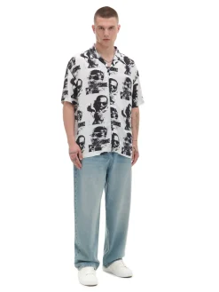 Cropp Koszule*Koszula z nadrukiem Pop Smoke biały