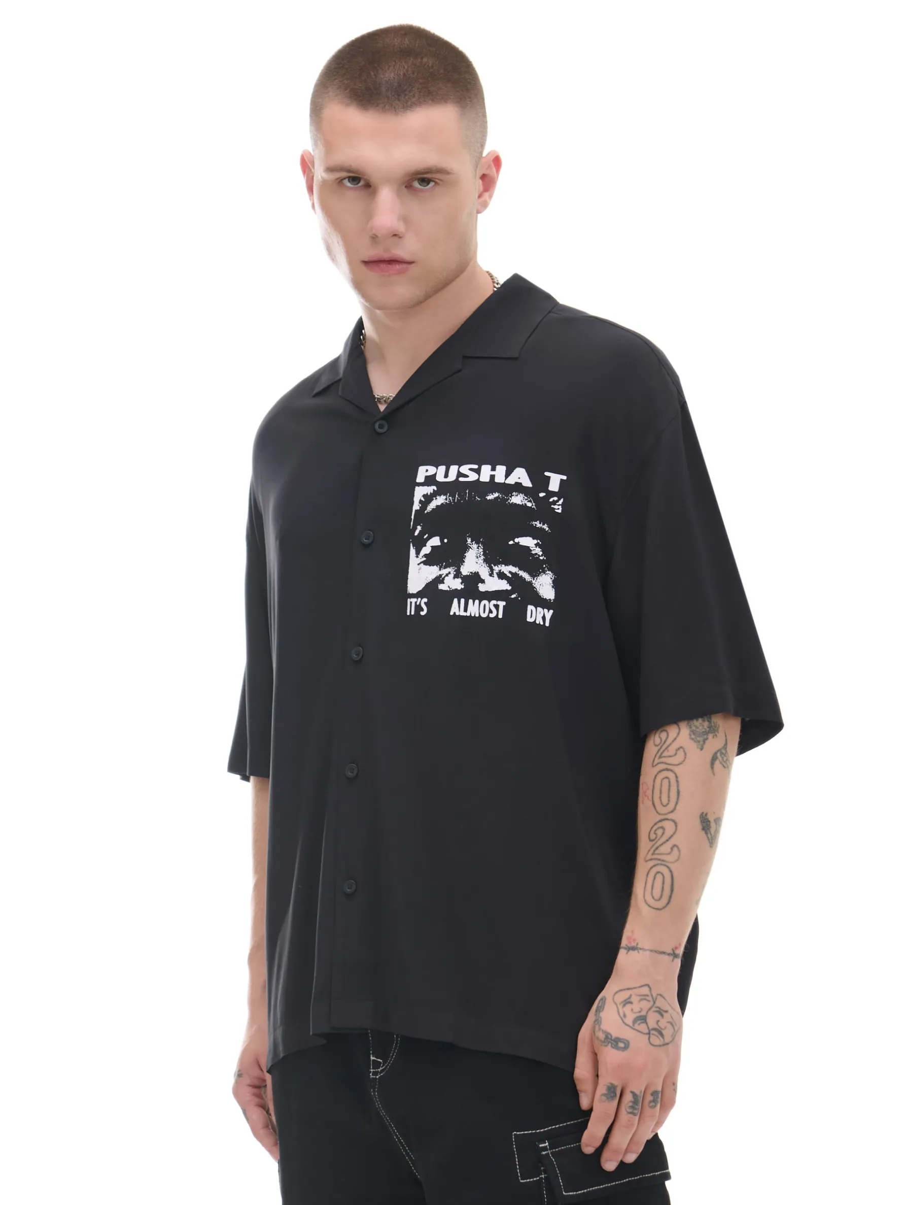 Cropp Koszule*Koszula z nadrukiem Pusha T. czarny