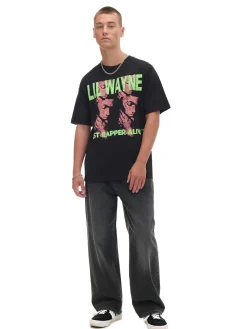 Cropp Koszulki*Koszulka Lil Wayne czarny