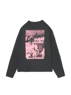 Cropp Koszulki*Koszulka longsleeve z amerykańskim motywem szary