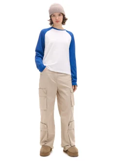 Cropp Koszulki, Topy*Koszulka longsleeve z mi rękawami niebieski