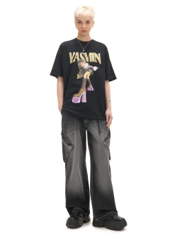 Cropp Koszulki, Topy*Koszulka oversize z nadrukiem Bratz czarny