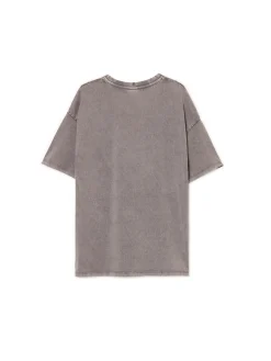 Cropp Koszulki, Topy*Koszulka oversize z nadrukiem brązowy