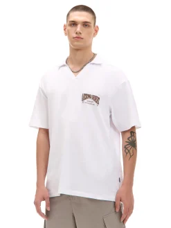 Cropp Koszulki*Koszulka polo z obustronnym nadrukiem biały