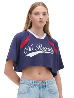 Cropp Koszulki, Topy*Koszulka w sportowym stylu granatowy