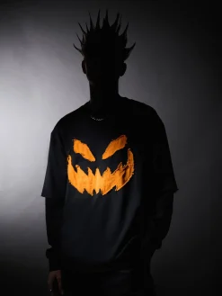 Cropp Koszulki*Koszulka z haftem Halloween czarny