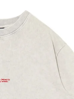 Cropp Koszulki*Koszulka z haftem i nadrukiem jasnyszary