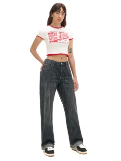 Cropp Koszulki, Topy*Koszulka z kontrastowym wykończeniem wielobarwny