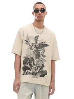 Cropp Koszulki*Koszulka z motywem malarskim beżowy