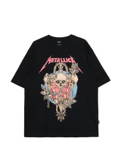 Cropp Koszulki*Koszulka z nadrukiem Metallica czarny