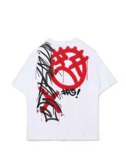 Cropp Koszulki*Koszulka z nadrukiem typu graffiti biały