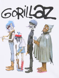Cropp Koszulki, Topy*Koszulka z zespołem Gorillaz biały