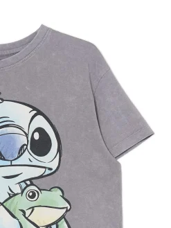 Cropp Koszulki, Topy*Koszulka ze Stitchem jasnyszary