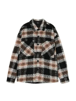 Cropp Koszule*Kraciasta koszula z miękkim wykończeniem czarny