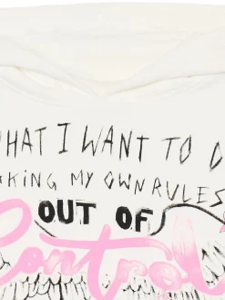 Cropp Unisex|Unisex*Kremowa bluza oversize z nadrukiem UNISEX kremowy