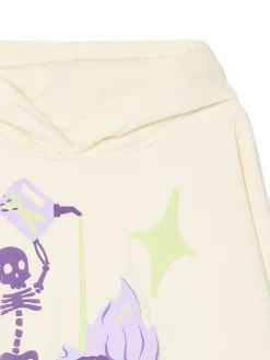 Cropp Bluzy*Kremowa bluza z kapturem i nadrukiem kremowy