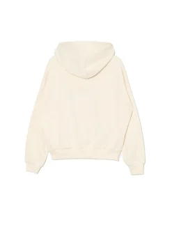 Cropp Bluzy*Kremowa bluza z kapturem i nadrukiem kremowy