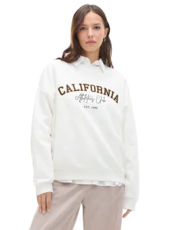 Cropp Bluzy*Kremowa bluza z naszywkami kremowy