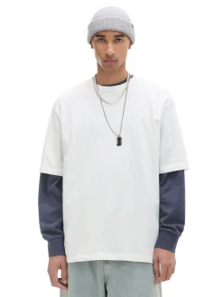 Cropp Koszulki*Kremowa gładka koszulka kremowy