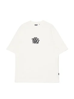 Cropp Koszulki*Kremowa koszulka z haftem kremowy