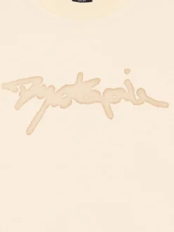 Cropp Koszulki*Kremowa koszulka z napisem kremowy