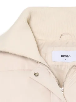 Cropp Kurtki, Płaszcze*Kremowa pikowana kurtka bomber kremowy