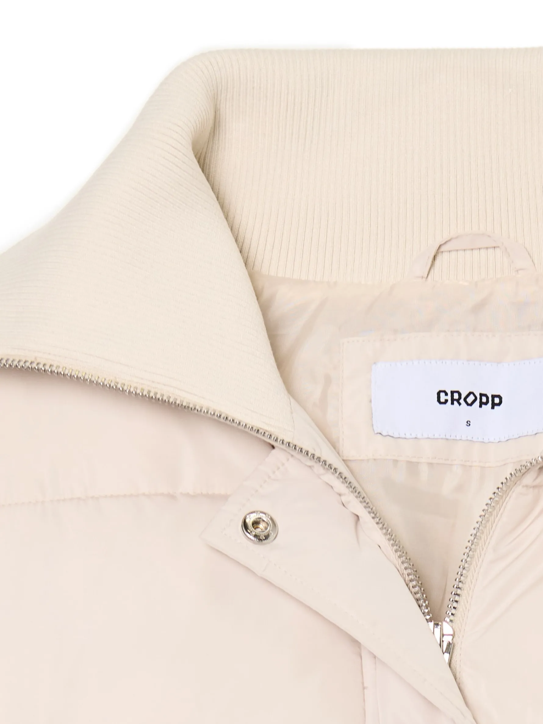 Cropp Kurtki, Płaszcze*Kremowa pikowana kurtka bomber kremowy
