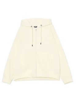 Cropp Bluzy|Sety*Kremowa rozpinana bluza z kapturem kremowy