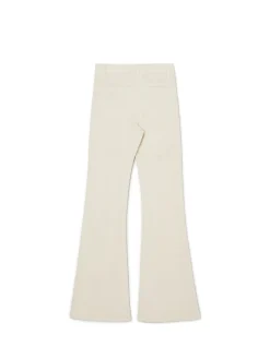Cropp Spodnie*Kremowe spodnie flare kremowy