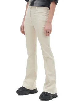 Cropp Spodnie*Kremowe spodnie flare kremowy