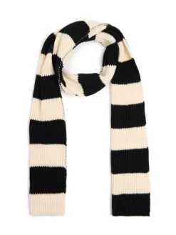 Cropp Szaliki*Kremowo-czarny szalik kremowy