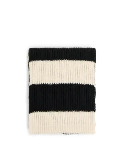 Cropp Szaliki*Kremowo-czarny szalik kremowy