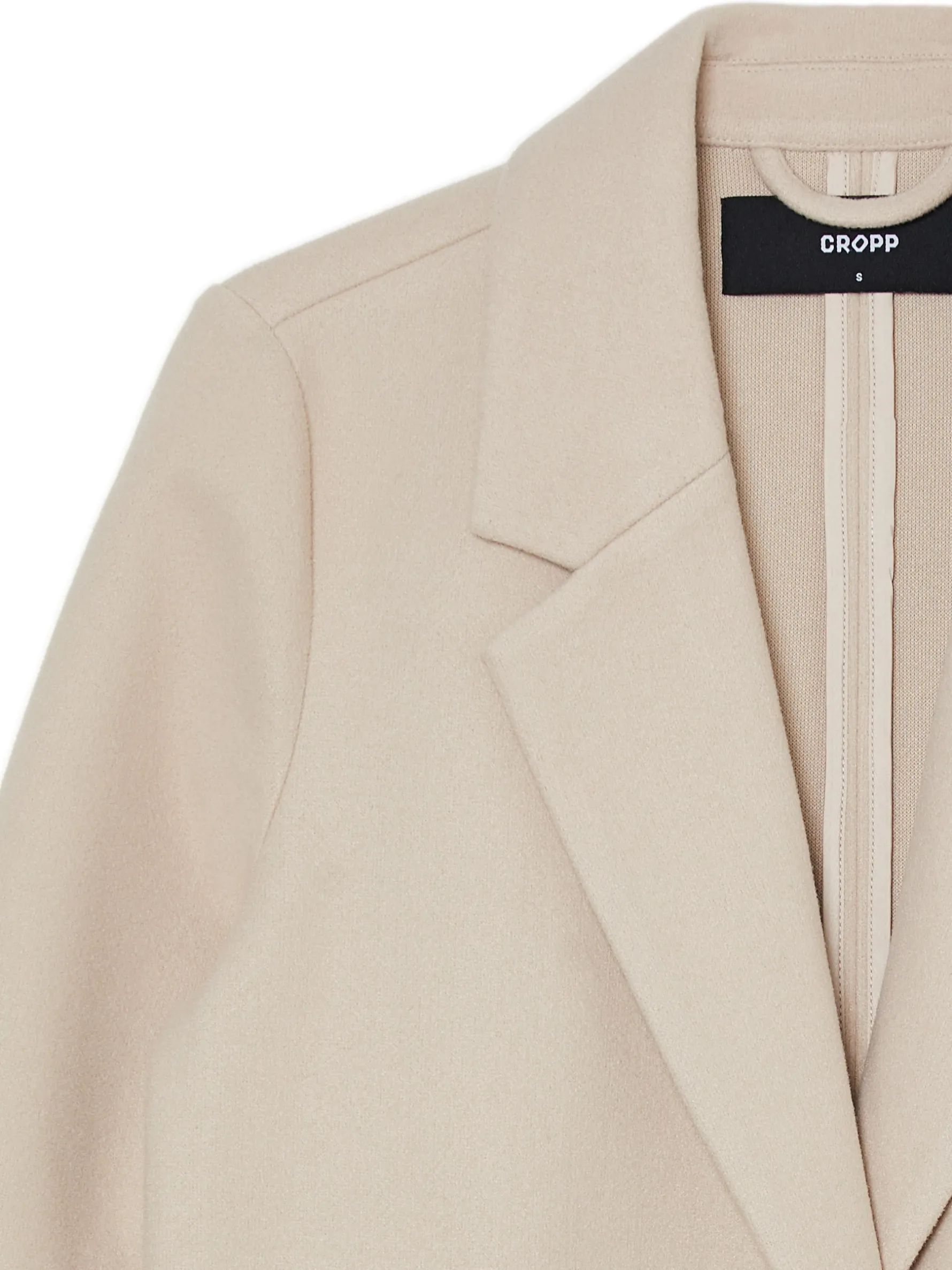 Cropp Kurtki, Płaszcze*długi płaszcz kremowy