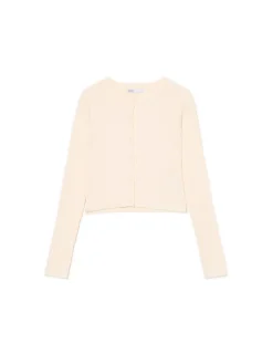 Cropp Swetry*kardigan z guzikami kremowy
