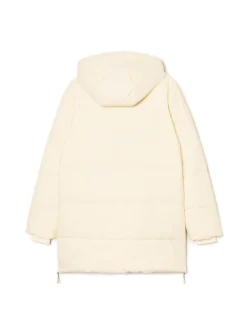 Cropp Kurtki, Płaszcze*pikowany płaszcz z kapturem kremowy
