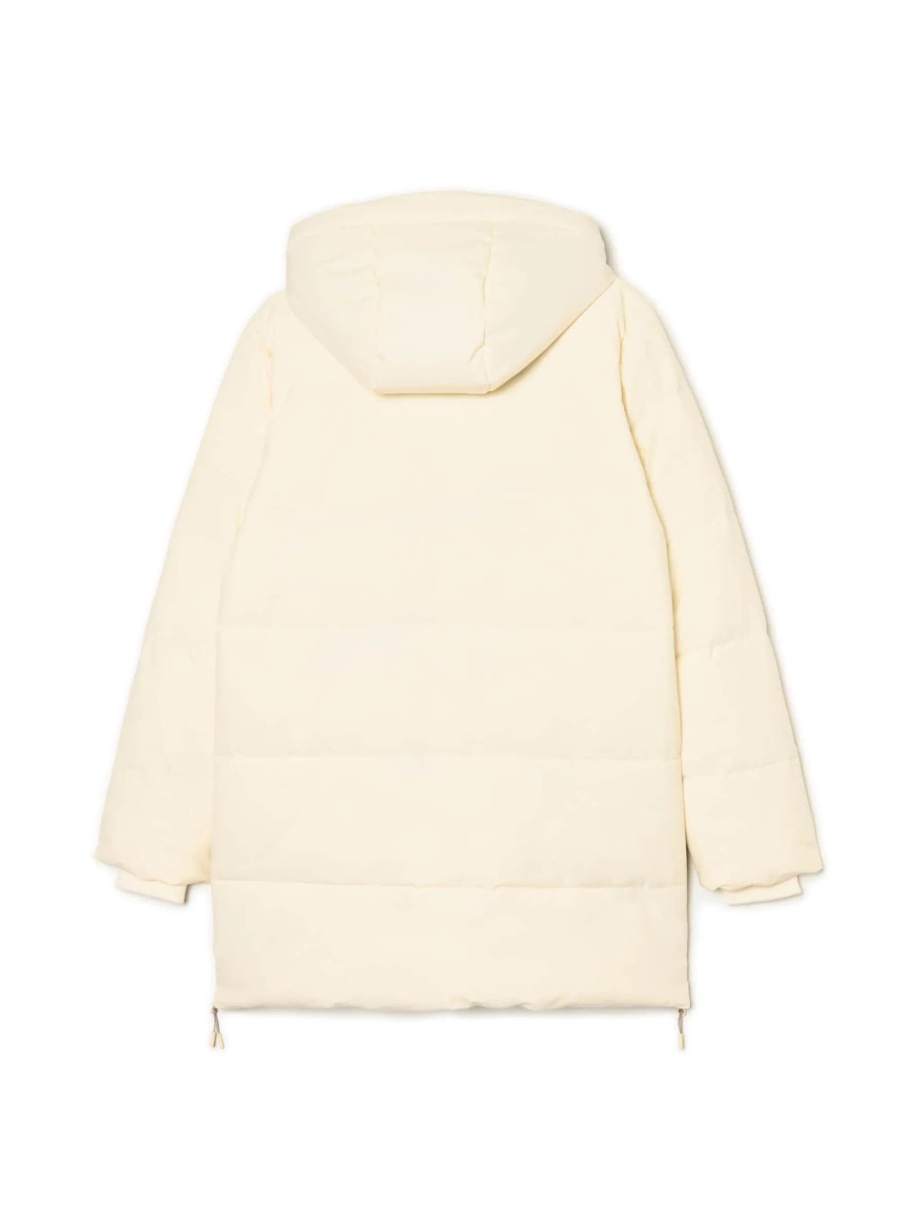 Cropp Kurtki, Płaszcze*pikowany płaszcz z kapturem kremowy