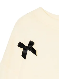 Cropp Swetry*sweter z kokardkami kremowy