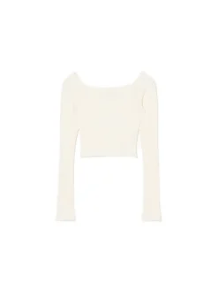 Cropp Swetry*sweter z odkrytymi ramionami kremowy