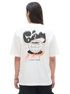 Cropp Koszulki*T-shirt z kawą kremowy