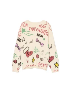 Cropp Ubrania Świąteczne|Swetry*świąteczny sweter kremowy